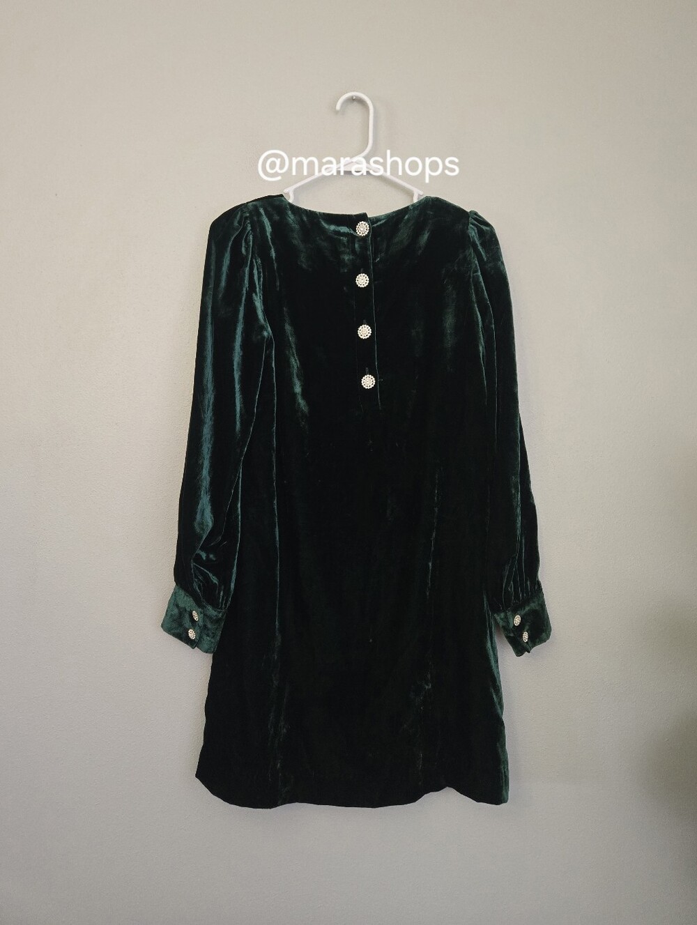 Boden Estella Velvet Shift Dress Emerald Night - Picture 6 of 11
